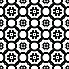 floral seamless pattern background.Geometric ornament for wallpapers and backgrounds. Black and white 