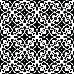 floral seamless pattern background.Geometric ornament for wallpapers and backgrounds. Black and white pattern. 
