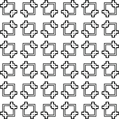 floral seamless pattern background.Geometric ornament for wallpapers and backgrounds. Black and white pattern. 
