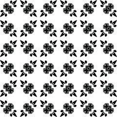 floral seamless pattern background.Geometric ornament for wallpapers and backgrounds. Black and white pattern. 
