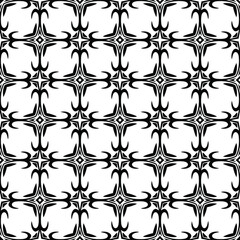 floral seamless pattern background.Geometric ornament for wallpapers and backgrounds. Black and white pattern. 
