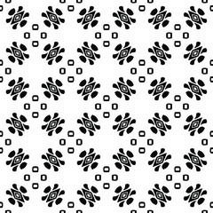 Obraz na płótnie Canvas floral seamless pattern background.Geometric ornament for wallpapers and backgrounds. Black and white pattern. 