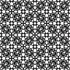 floral seamless pattern background.Geometric ornament for wallpapers and backgrounds. Black and white pattern. 

