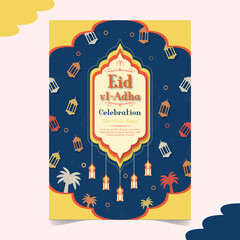 Eid al-adha Mubarak New Islamic Flyer Template Design 