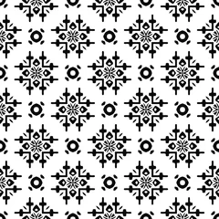 Tafelkleed floral seamless pattern background.Geometric ornament for wallpapers and backgrounds. Black and white pattern.   © t2k4