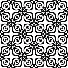 floral seamless pattern background.Geometric ornament for wallpapers and backgrounds. Black and white pattern. 
