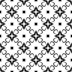 
floral seamless pattern background.Geometric ornament for wallpapers and backgrounds. Black and white pattern. 