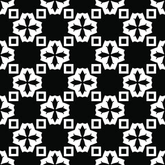 
floral seamless pattern background.Geometric ornament for wallpapers and backgrounds. Black and white pattern. 