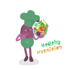 Healthy nutrition character icon. Medical and healthcare pictogram.