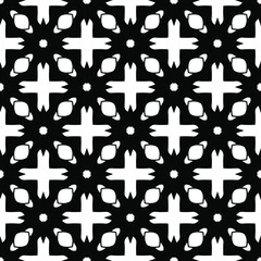 
floral seamless pattern background.Geometric ornament for wallpapers and backgrounds. Black and white pattern. 