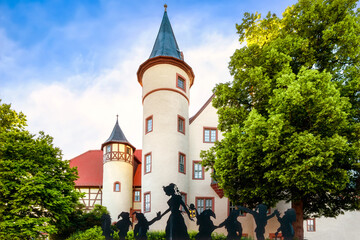 Snow White and the Seven Dwarfs in Lohr am Main, Bavaria - Schneewittchen und die sieben Zwerge vor...