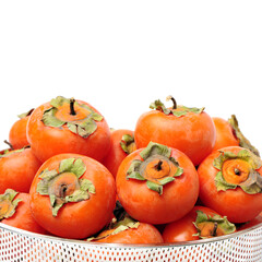 persimmon on a white background