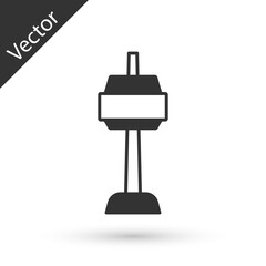 Grey N Seoul tower in South Korea icon isolated on white background. Seoul tower, Namsan tower in korea. Vector