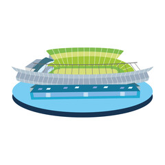Isolated 3d colored soccer stadium