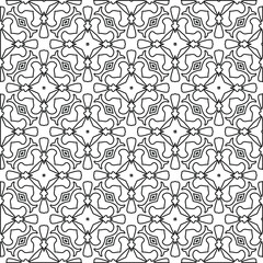 Vector geometric pattern. Repeating elements stylish background abstract ornament for wallpapers and 
backgrounds. Black and white colors