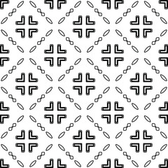Obraz premium Vector geometric pattern. Repeating elements stylish background abstract ornament for wallpapers and backgrounds. Black and white colors