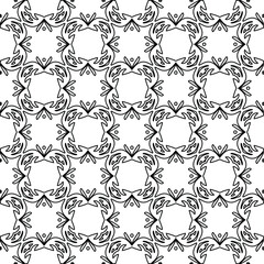 Vector geometric pattern. Repeating elements stylish background abstract ornament for wallpapers and 
backgrounds. Black and white colors