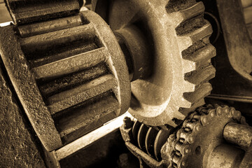 old mechanical wheel