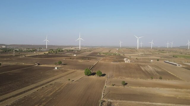 Establishing Aerial View Shot of asia village.