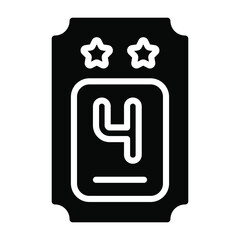 ticket, pass glyph icon, vector design usa independence day icon.