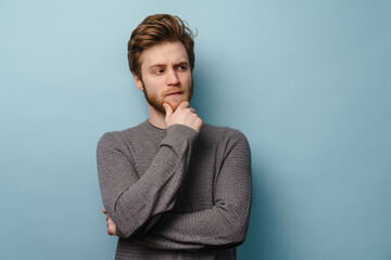 Portrait of a young white casual man