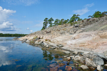 Scenery in the Archipelago of Finland in summer
