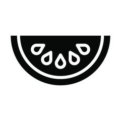 watermelon glyph icon, vector design usa independence day icon.
