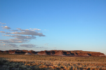 The spectacular scenery of the Petrified Forest National Park, in Apache County, northeastern Arizona.