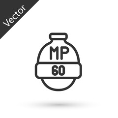 Grey line Video game bar icon isolated on white background. Vector