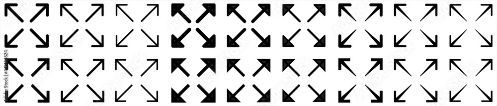 Poster resizing vector icon for zooming cropping and editing design for video apps and websites. scalable s