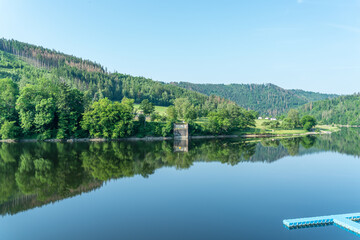Obraz premium The Hohenwarte reservoir, also known as the 