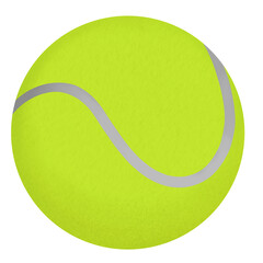 Digital illustration. Tennis ball. Game, sport, competing, round. Isolated on a white background.