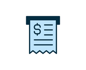 Cheque line icon. Vector symbol in trendy flat style on white background. Commerce sing for design.