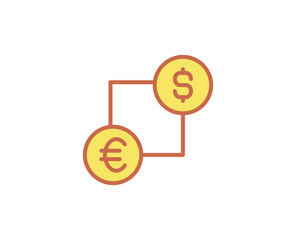 Currency line icon. 