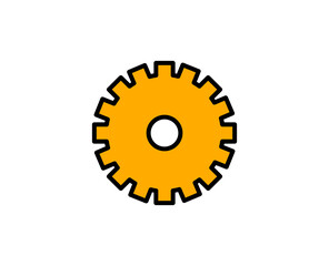 Naklejka premium Gear premium line icon. Simple high quality pictogram. Modern outline style icons. Stroke vector illustration on a white background. 