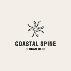 Coastal spine logo template monogram style