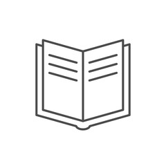 Open book line outline icon