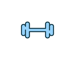 Dumbbell  line icon. High quality outline symbol for web design or mobile app. Thin line sign for design logo. Color outline pictogram on white background