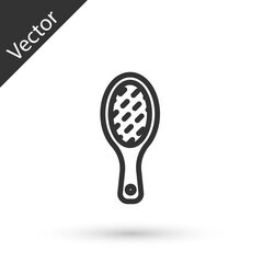 Grey line Nail file icon isolated on white background. Manicure tool. Vector