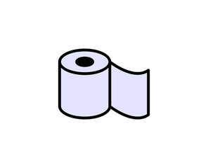 Toilet paper line icon. Vector symbol in trendy flat style on white background. Travel sing for design.