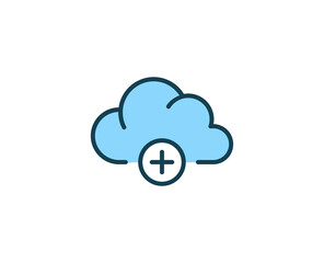Cloud premium line icon. Simple high quality pictogram. Modern outline style icons. Stroke vector illustration on a white background. 