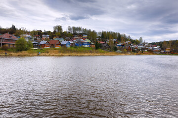 Obraz premium Russia, Plyos - May 9, 2021.View of Plyos, Russia