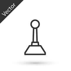 Grey line Milling cutter for manicure icon isolated on white background. Apparatus for manicure. Manicure tools. Vector