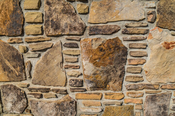 Stone and rock wall closeup