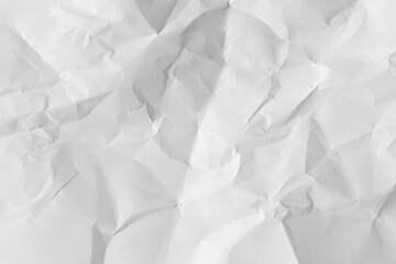 Crumpled white sheet of paper