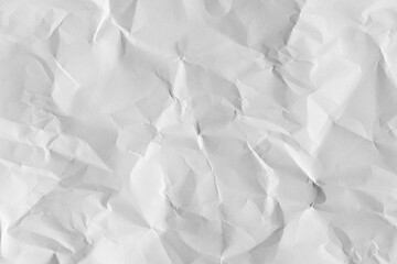 Crumpled white sheet of paper