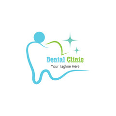 Tooth Teeth Dentist Dental dentistry with Stars logo design