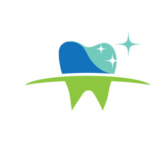 Tooth Teeth Dentist Dental dentistry with Stars logo design