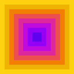 Gradient background of squares from pink to yellow.