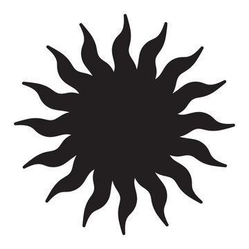 Bohemian illustration, celestial vintage sun design, Mystical element